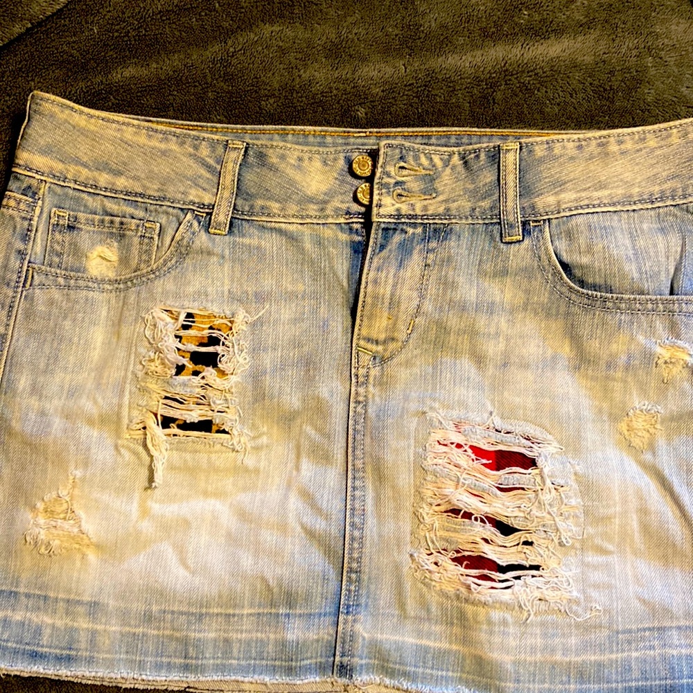 Custom made denim skirt